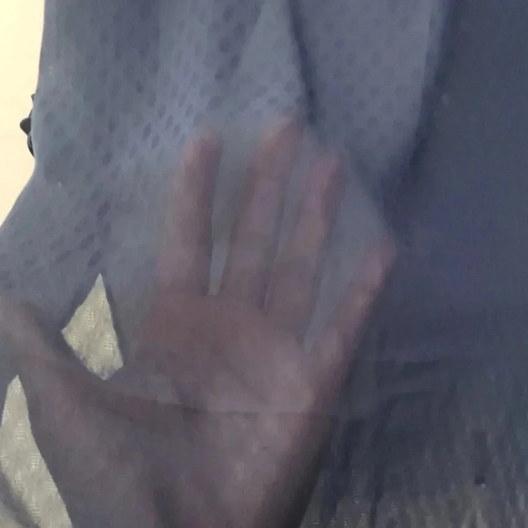 Under Skies | Navy | Sheer Blouse | Size S - Picture 5 of 6